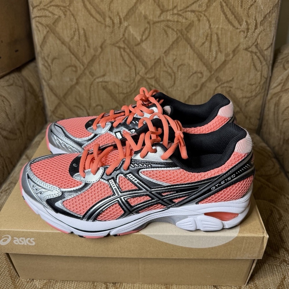ASICS GT-2160 Papaya Pure Silver 1203A275-700 Men's Size 8.5 Sneakers - Picture 2 of 10